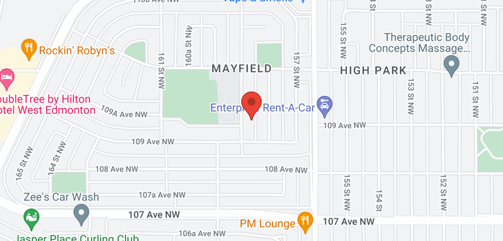 map of 10921 159 ST NW